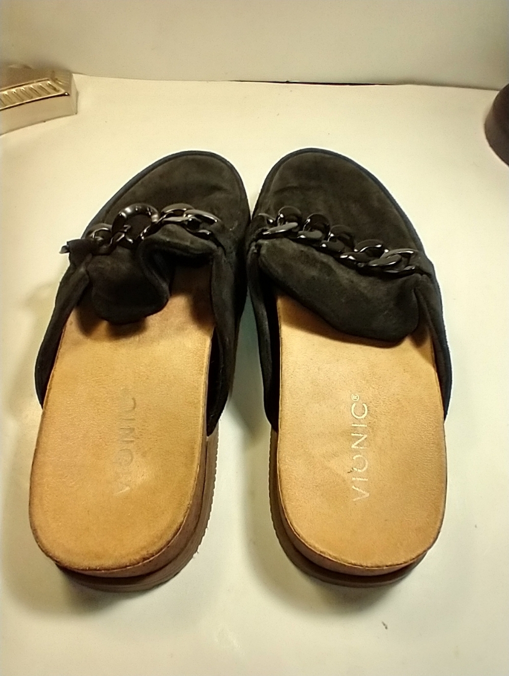 Vionic Georgie Black Suede Orthotic Mules Shoes Women's sz 8.5. - Picture 8 of 10